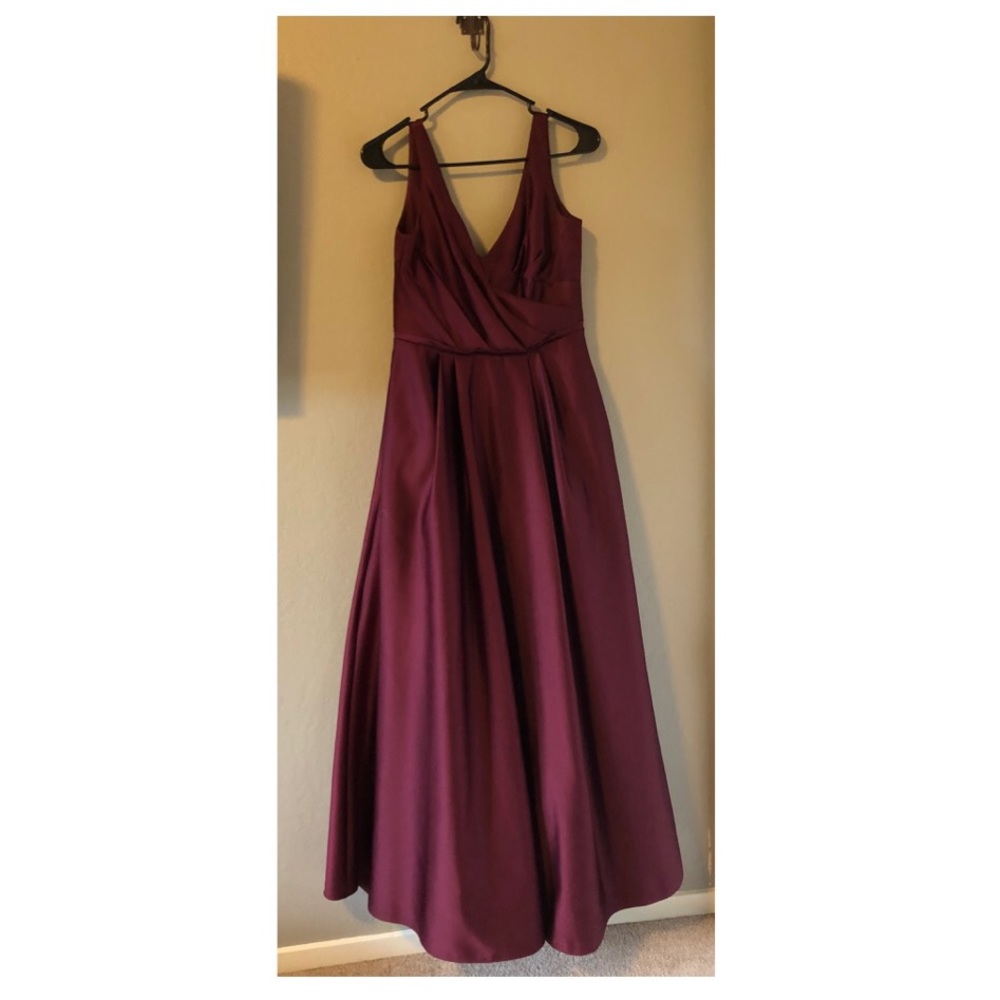 David’s Bridal Long Satin Gown (Style#20062386) - Picture 1 of 4